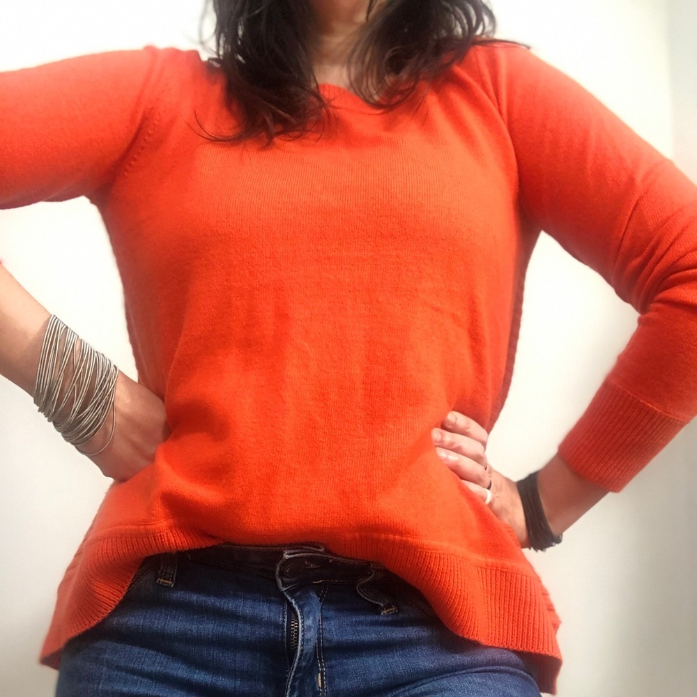 DVF Orange cashmere Sweater - Picture 8 of 8